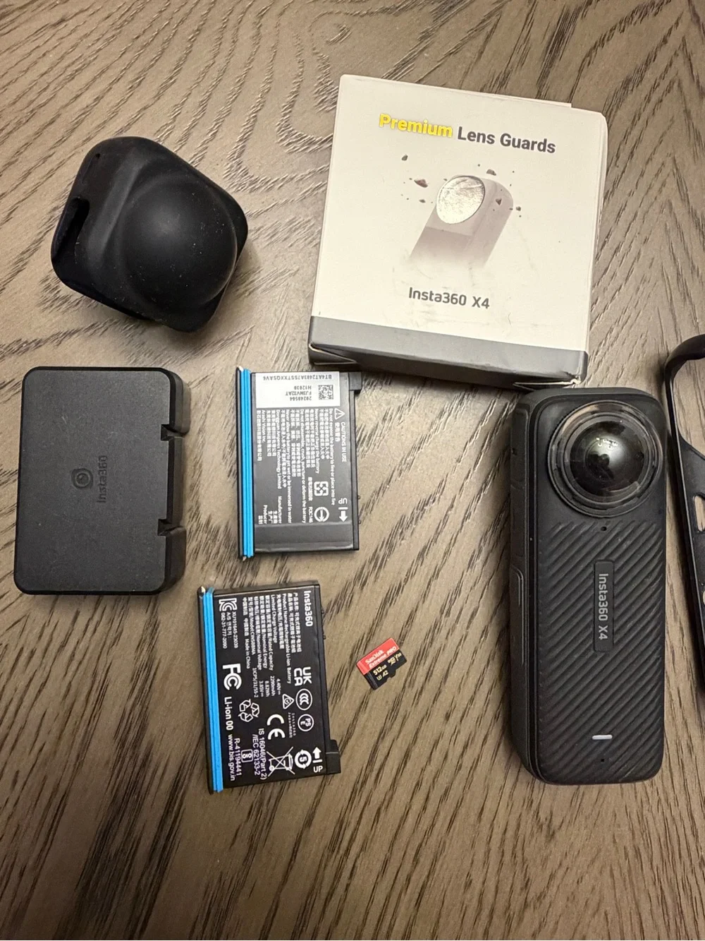 Black 360° Digital Action Camera Kit with Accessories